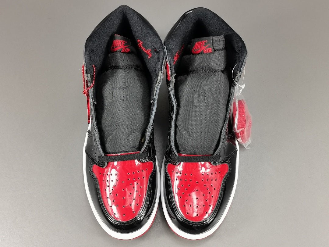 JORDAN 1 High Og - Patent Bred Sneakers Unisex Streetwear Limited Edition