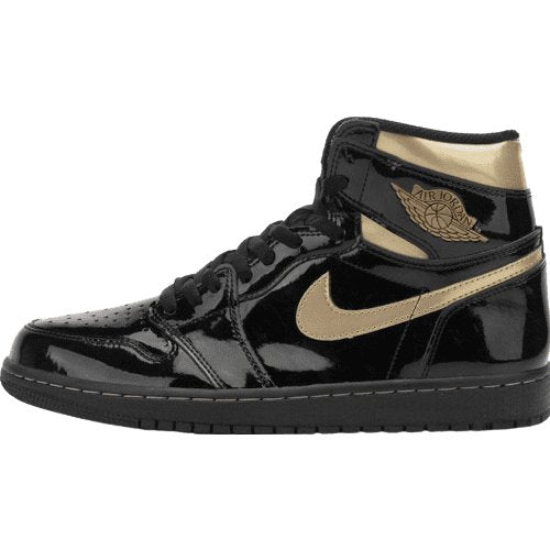 JORDAN 1 High - Metallic Gold Sneakers - Black Unisex Streetwear Limited Edition