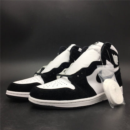 JORDAN 1 High - Panda - White Sneakers - Black Unisex Streetwear Limited Edition