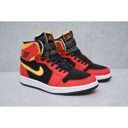 JORDAN 1 High Zoom Air Cmft - Chile Red Sneakers - Black Unisex Streetwear Limited Edition