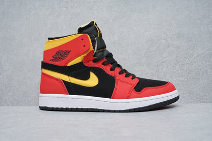 JORDAN 1 High Zoom Air Cmft - Chile Red Sneakers - Black Unisex Streetwear Limited Edition