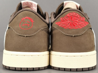 JORDAN 1 Low Og Sp - Travis Scott - Black Unisex Streetwear Limited Edition - Introducing the highly coveted Jordan 1 Low Travis Scott OG SP, a masterpiece born from