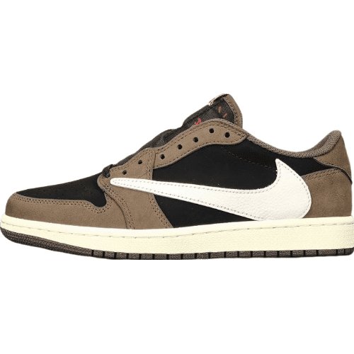 JORDAN 1 Low Og Sp - Travis Scott - Black Unisex Streetwear Limited Edition - Introducing the highly coveted Jordan 1 Low Travis Scott OG SP, a masterpiece born from
