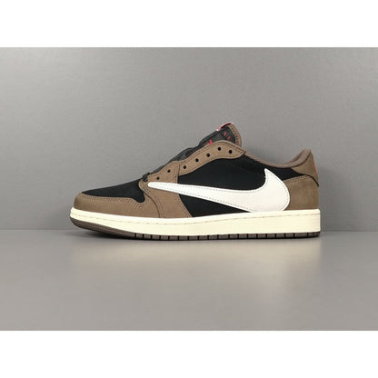 JORDAN 1 Low Og Sp - Travis Scott - Black Unisex Streetwear Limited Edition - Introducing the highly coveted Jordan 1 Low Travis Scott OG SP, a masterpiece born from