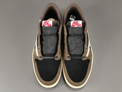 JORDAN 1 Low Og Sp - Travis Scott - Black Unisex Streetwear Limited Edition - Introducing the highly coveted Jordan 1 Low Travis Scott OG SP, a masterpiece born from
