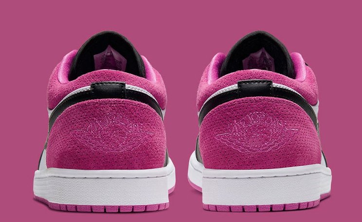 JORDAN 1 Low - Active Fuchsia Sneakers - Black Unisex Streetwear Limited Edition