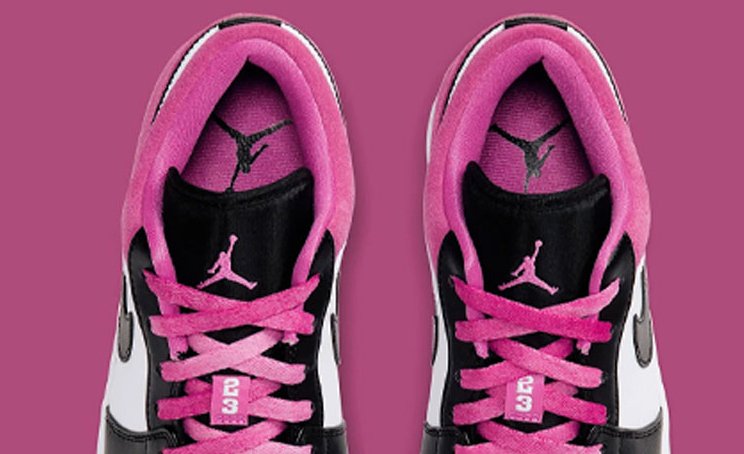 JORDAN 1 Low - Active Fuchsia Sneakers - Black Unisex Streetwear Limited Edition