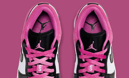JORDAN 1 Low - Active Fuchsia Sneakers - Black Unisex Streetwear Limited Edition
