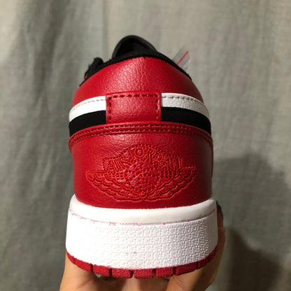 JORDAN 1 Low - Bred Toe Sneakers Unisex Streetwear Limited Edition
