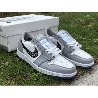 JORDAN 1 Low - Dior - Black Unisex Streetwear Limited Edition