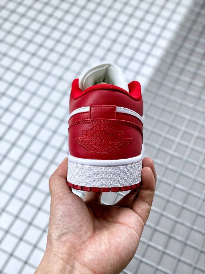 JORDAN 1 Low - Gym Red Sneakers - White Unisex Streetwear Limited Edition