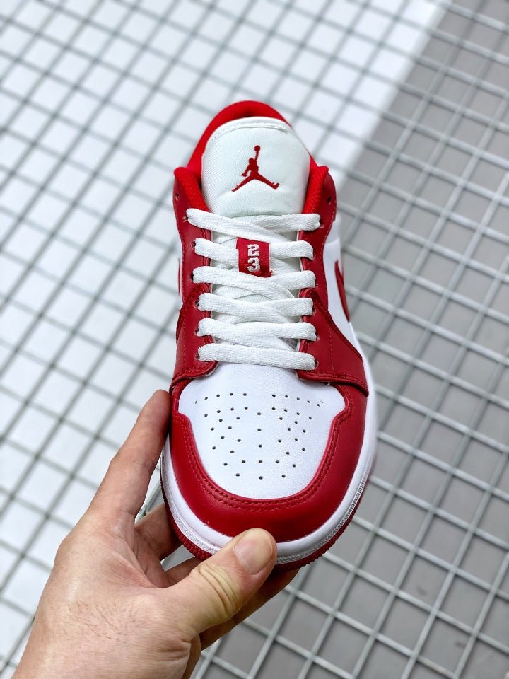 JORDAN 1 Low - Gym Red Sneakers - White Unisex Streetwear Limited Edition