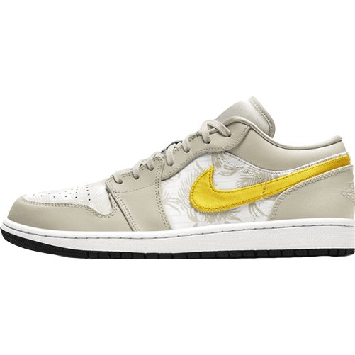 JORDAN 1 Low - Palm Tree Sneakers - Black Unisex Streetwear Limited Edition