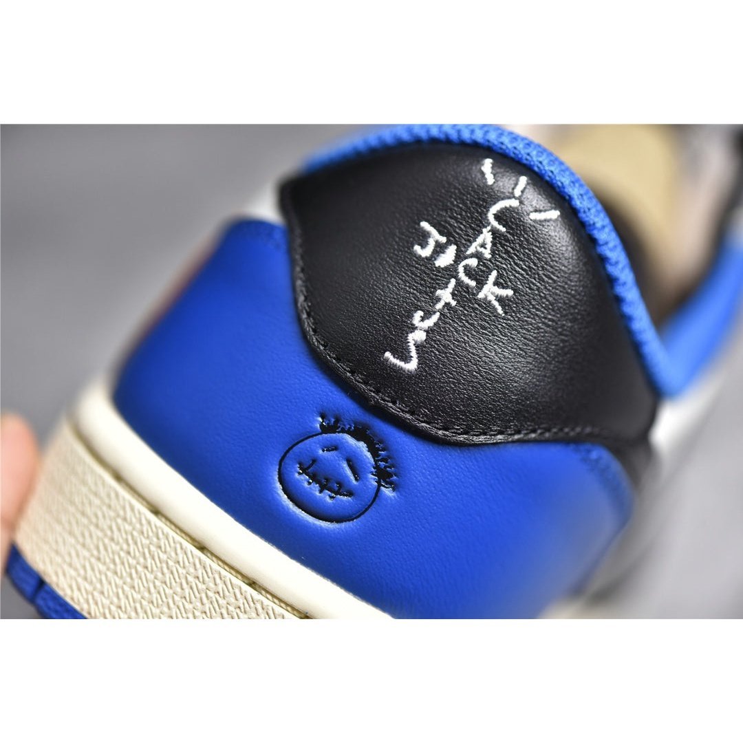 JORDAN 1 Low - Travis Scott Fragment - Black Unisex Streetwear Limited Edition - Introducing the Jordan 1 Low x Travis Scott Fragment: A Fusion of Creative Forces and