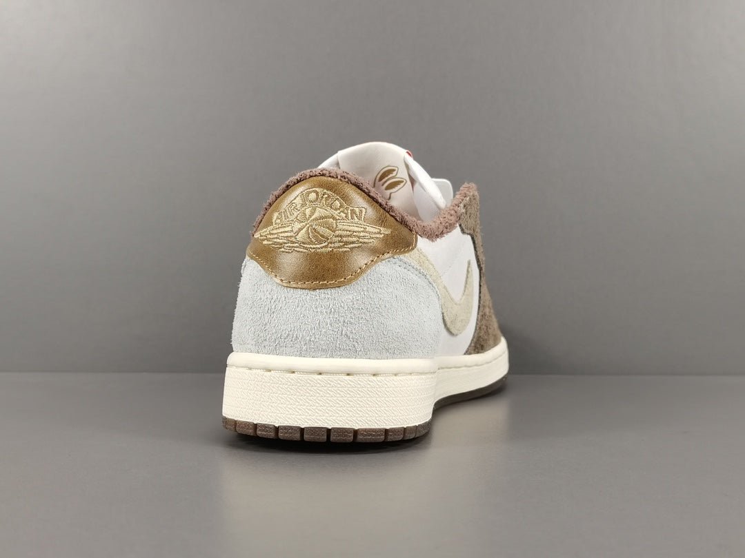 JORDAN 1 Low - Year Of The Rabbit Sneakers - White Unisex Streetwear Limited Edition - Introducing the Jordan 1 Low Year of the Rabbit, a captivating sneaker that pays homage