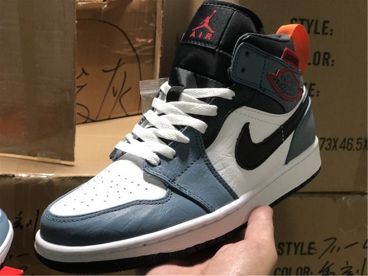 JORDAN 1 Mid Fearless - Facetasm Sneakers - Black Unisex Streetwear Limited Edition