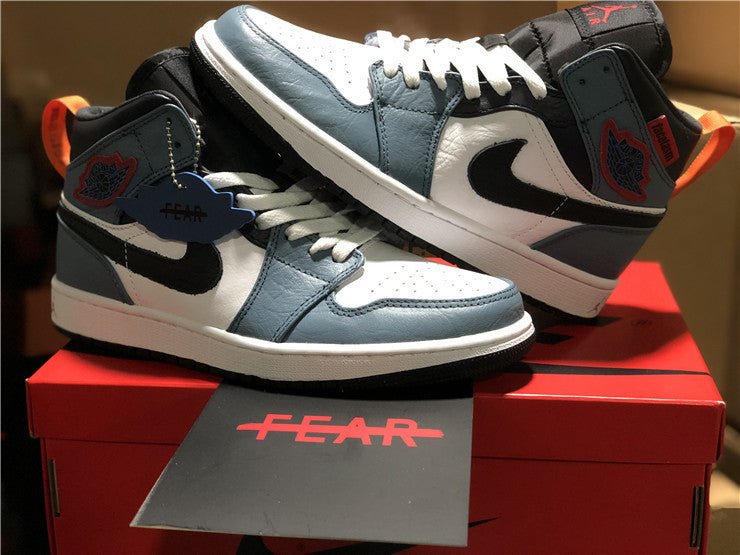 JORDAN 1 Mid Fearless - Facetasm Sneakers - Black Unisex Streetwear Limited Edition