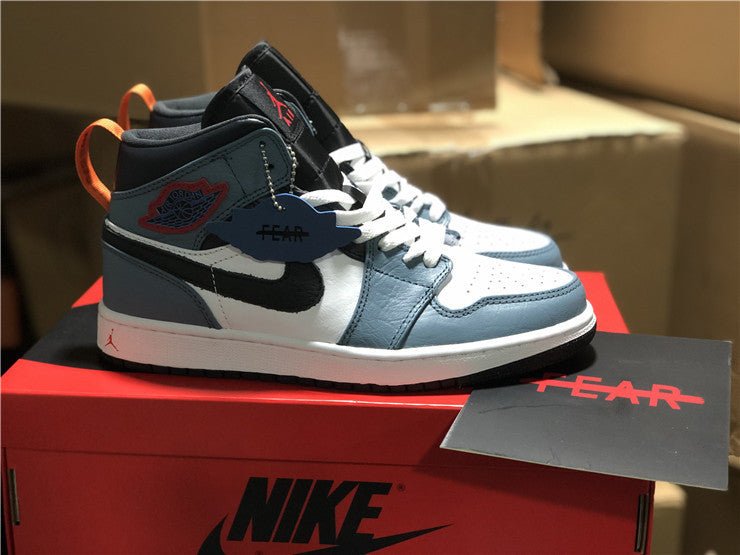 JORDAN 1 Mid Fearless - Facetasm Sneakers - Black Unisex Streetwear Limited Edition