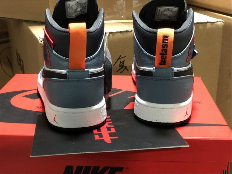 JORDAN 1 Mid Fearless - Facetasm Sneakers - Black Unisex Streetwear Limited Edition
