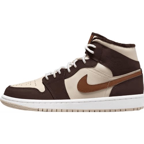 JORDAN 1 Mid Se - Basalt Oatmeal Sneakers - Brown Unisex Streetwear Limited Edition