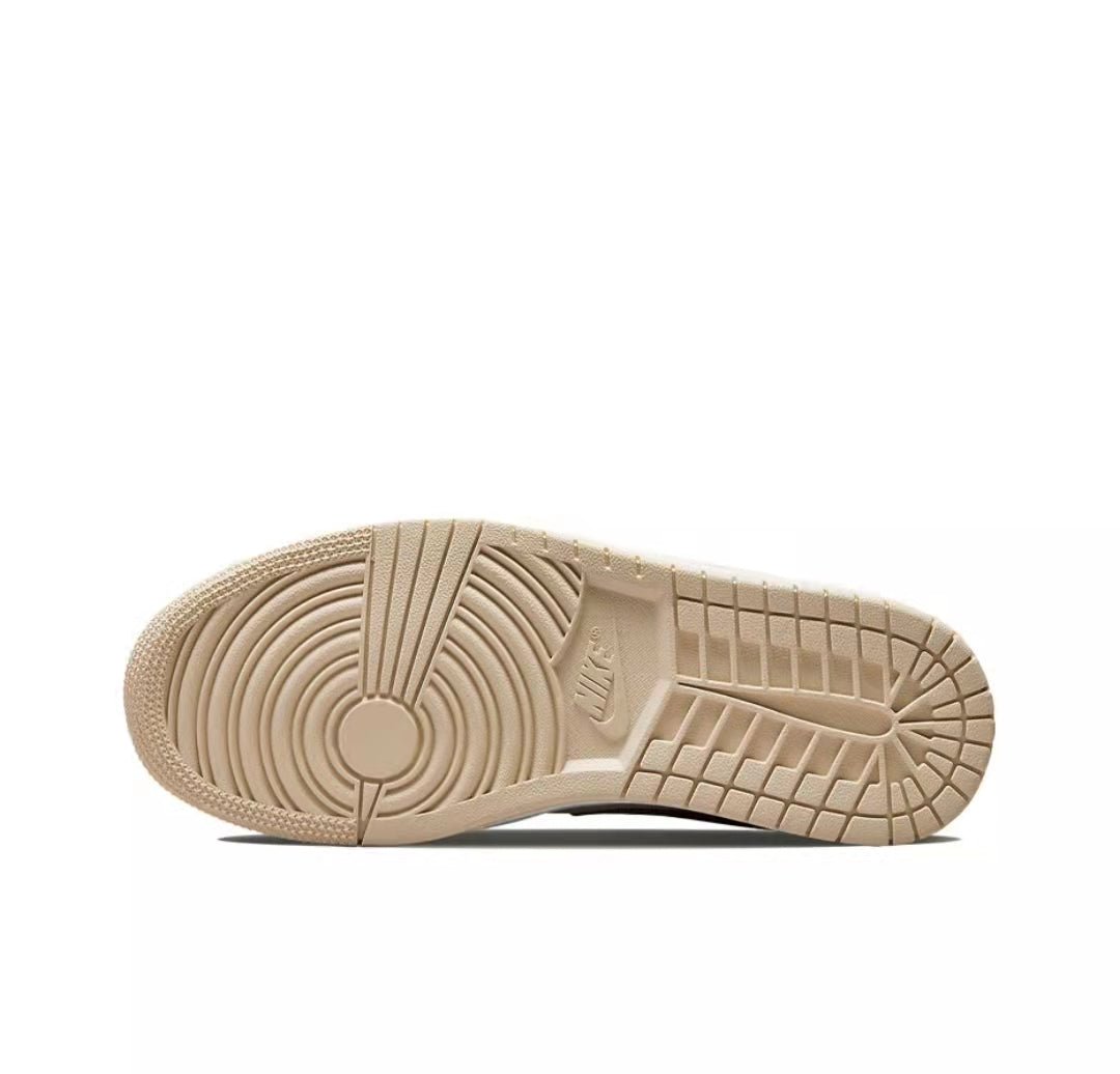 JORDAN 1 Mid Se - Basalt Oatmeal Sneakers - Brown Unisex Streetwear Limited Edition