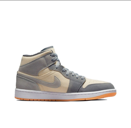 JORDAN 1 Mid Se - Coconut Milk Particle - Grey Unisex Streetwear Limited Edition