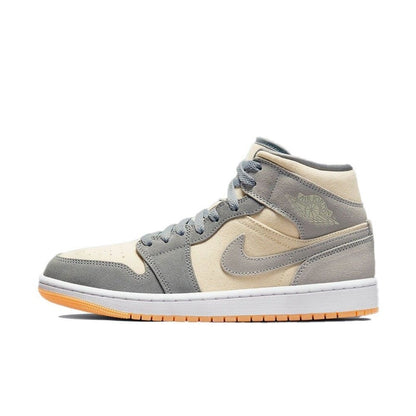 JORDAN 1 Mid Se - Coconut Milk Particle - Grey Unisex Streetwear Limited Edition