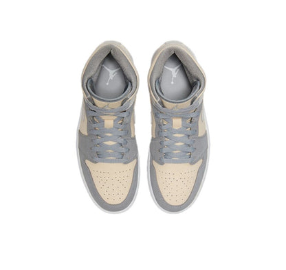 JORDAN 1 Mid Se - Coconut Milk Particle - Grey Unisex Streetwear Limited Edition