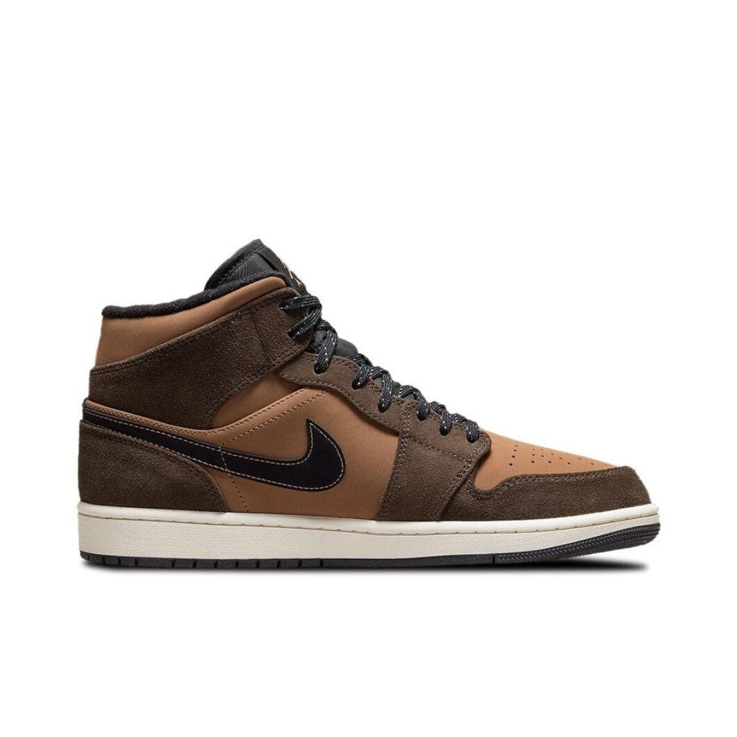 JORDAN 1 Mid Se - Dark Chocolate Sneakers - Black Unisex Streetwear Limited Edition