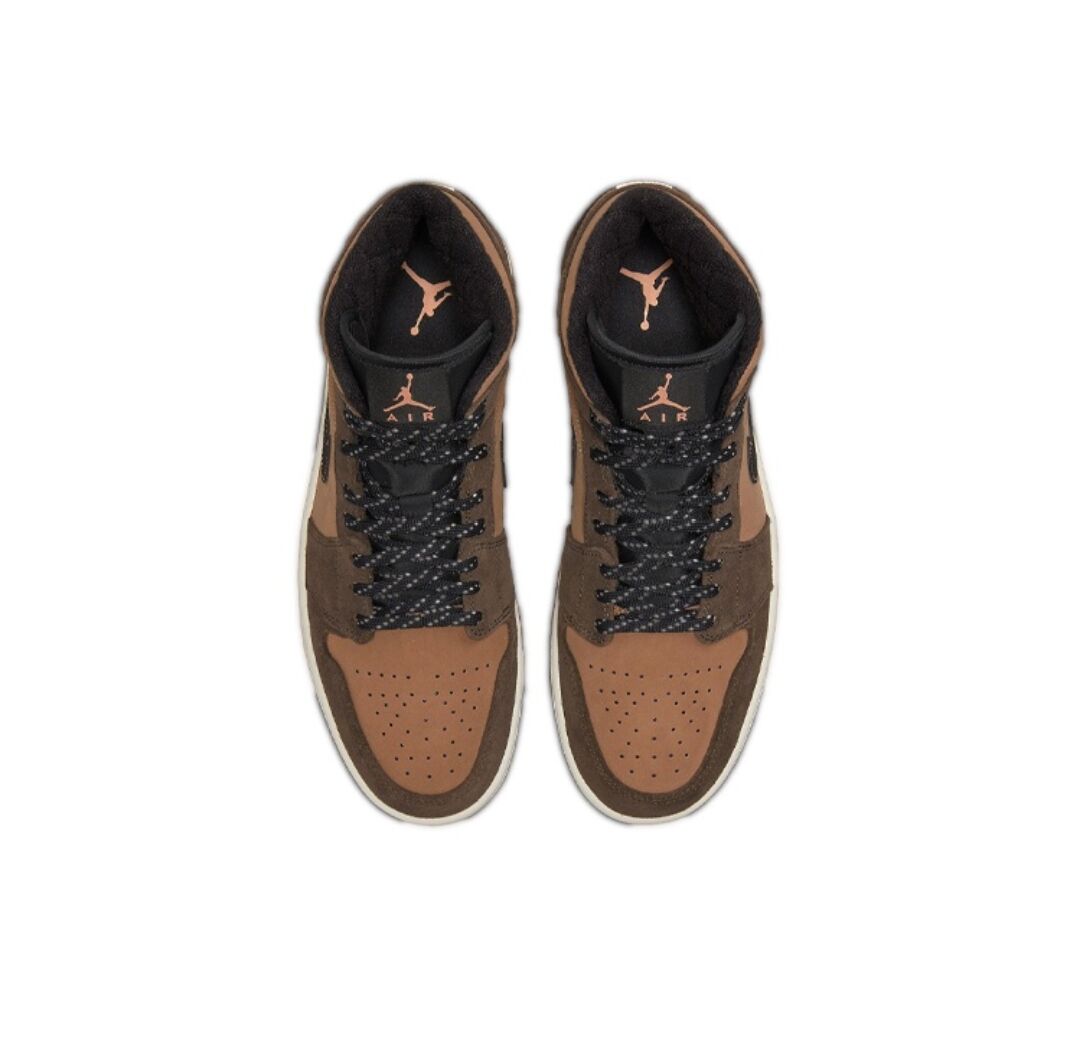 JORDAN 1 Mid Se - Dark Chocolate Sneakers - Black Unisex Streetwear Limited Edition
