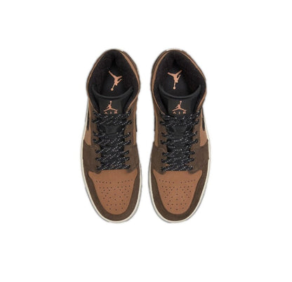 JORDAN 1 Mid Se - Dark Chocolate Sneakers - Black Unisex Streetwear Limited Edition