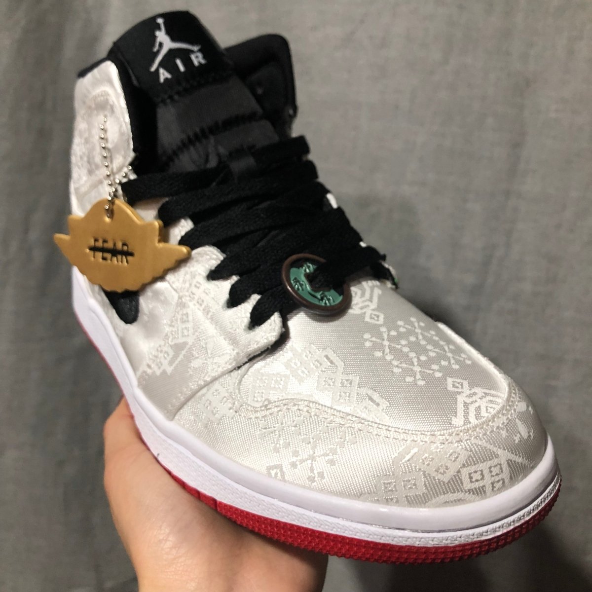 JORDAN 1 Mid Se - Fearless Edison Chen Clot Sneakers - Black Unisex Streetwear Limited Edition