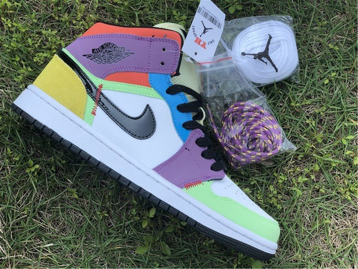JORDAN 1 Mid Se - Multi-color Sneakers - Black Unisex Streetwear Limited Edition