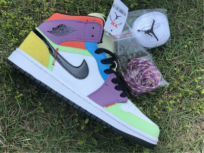JORDAN 1 Mid Se - Multi-color Sneakers - Black Unisex Streetwear Limited Edition