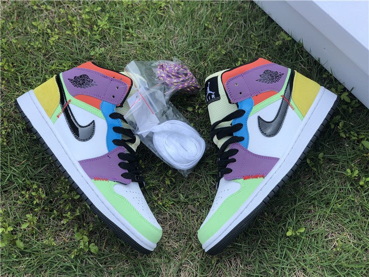 JORDAN 1 Mid Se - Multi-color Sneakers - Black Unisex Streetwear Limited Edition