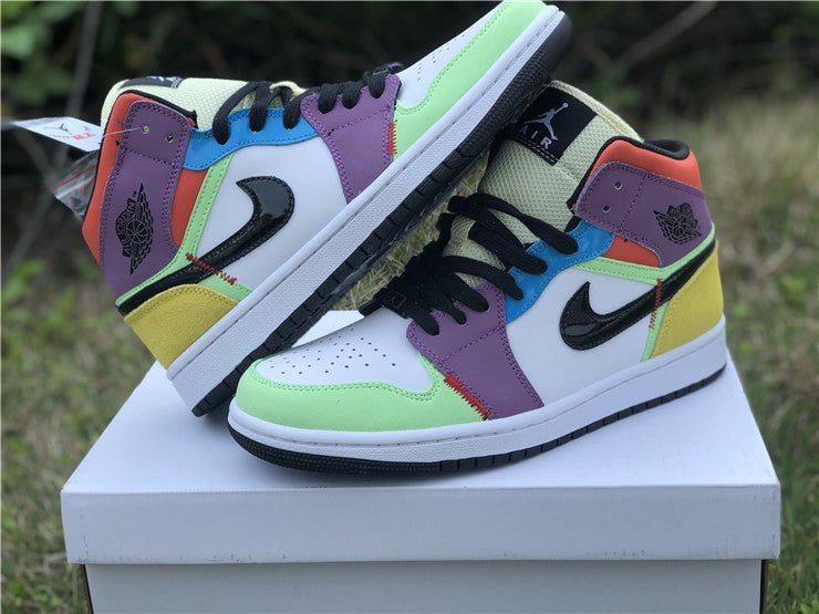 JORDAN 1 Mid Se - Multi-color Sneakers - Black Unisex Streetwear Limited Edition