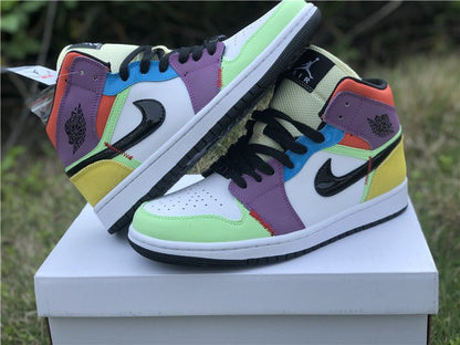 JORDAN 1 Mid Se - Multi-color Sneakers - Black Unisex Streetwear Limited Edition