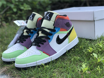 JORDAN 1 Mid Se - Multi-color Sneakers - Black Unisex Streetwear Limited Edition