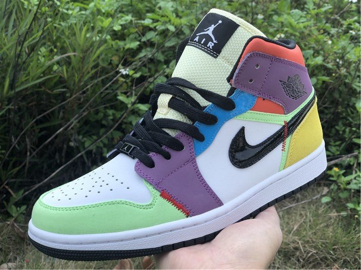 JORDAN 1 Mid Se - Multi-color Sneakers - Black Unisex Streetwear Limited Edition