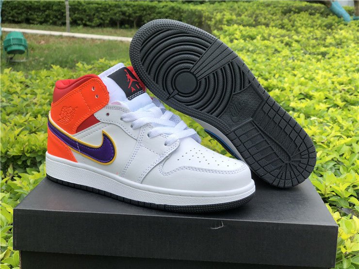 JORDAN 1 Mid - Alternate Multi-color Sneakers - Black Unisex Streetwear Limited Edition