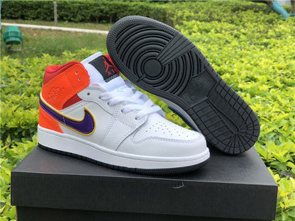 JORDAN 1 Mid - Alternate Multi-color Sneakers - Black Unisex Streetwear Limited Edition