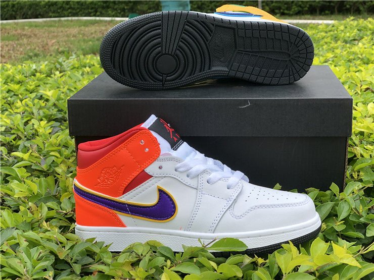 JORDAN 1 Mid - Alternate Multi-color Sneakers - Black Unisex Streetwear Limited Edition