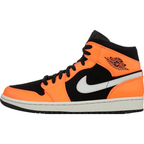 JORDAN 1 Mid - Cone Sneakers - Black Unisex Streetwear Limited Edition