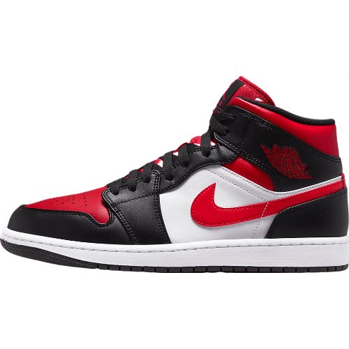 JORDAN 1 Mid - Bred Toe Sneakers Unisex Streetwear Limited Edition