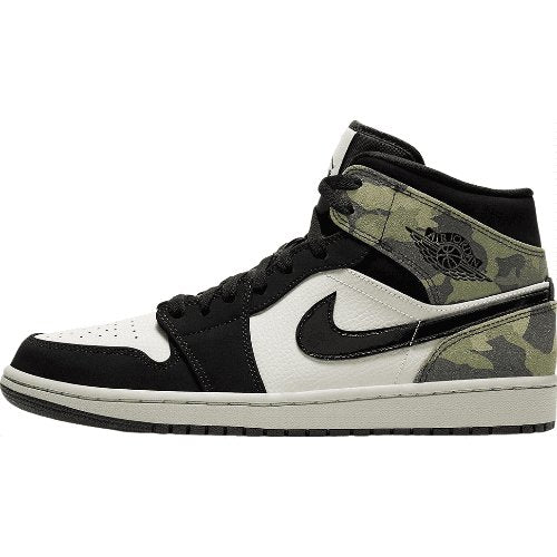 JORDAN 1 Mid - Camo Sneakers - Black Unisex Streetwear Limited Edition