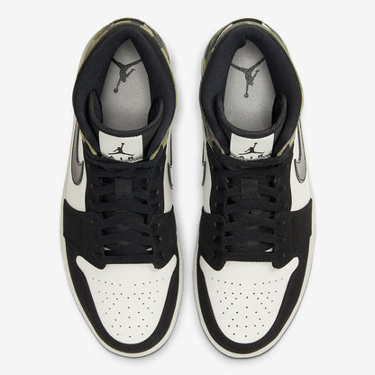 JORDAN 1 Mid - Camo Sneakers - Black Unisex Streetwear Limited Edition