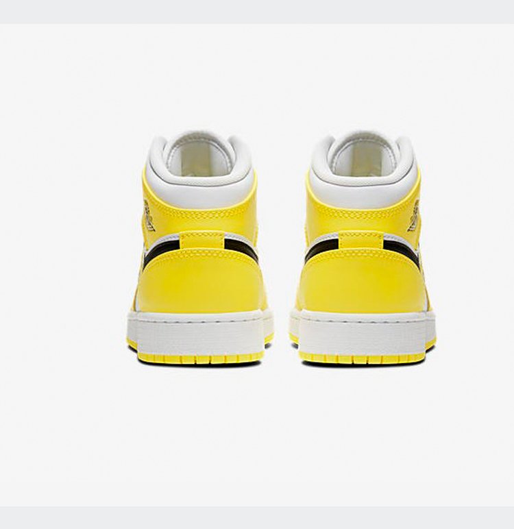 JORDAN 1 Mid - Dynamic Floral Sneakers - Yellow Unisex Streetwear Limited Edition