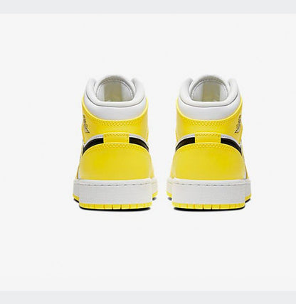 JORDAN 1 Mid - Dynamic Floral Sneakers - Yellow Unisex Streetwear Limited Edition