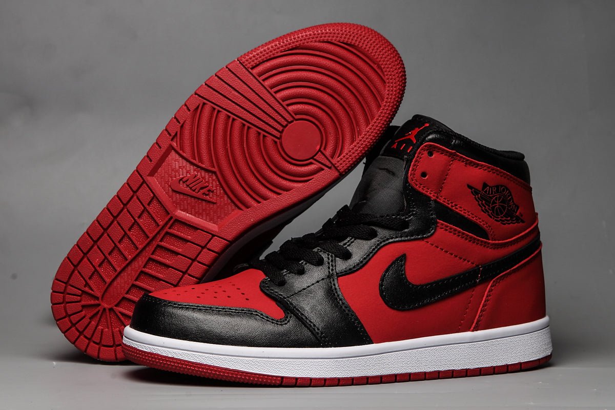 JORDAN 1 Mid - Gym Red Sneakers - Black Unisex Streetwear Limited Edition