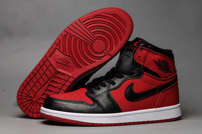 JORDAN 1 Mid - Gym Red Sneakers - Black Unisex Streetwear Limited Edition